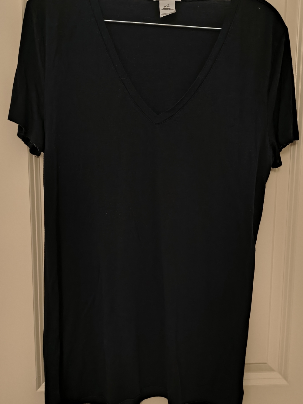 PINK Victoria's Secret Black V-Neck Short Sleeve Tee